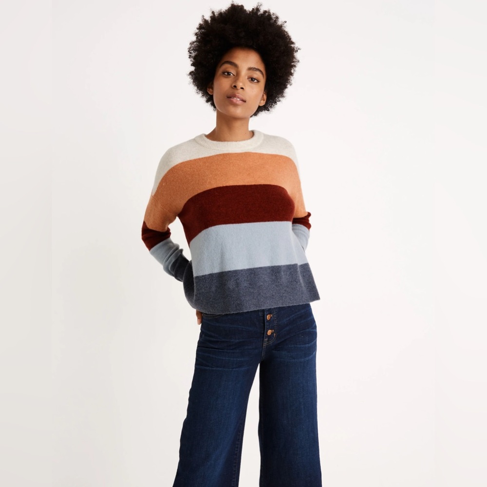 Crofton Striped Pullover Sweater in Coziest Yarn